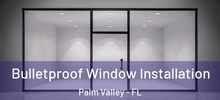 Bulletproof Window Installation Palm Valley - FL