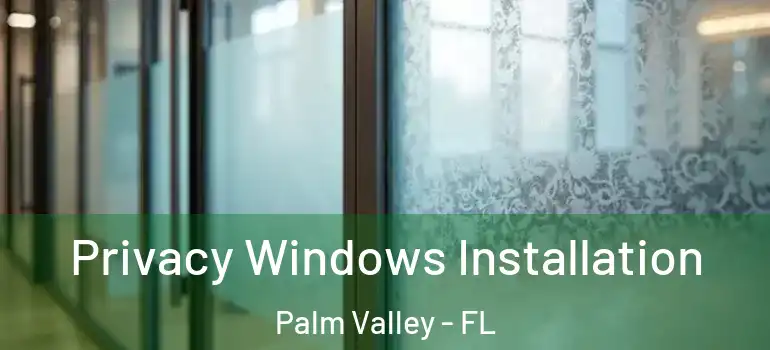 Privacy Windows Installation Palm Valley - FL