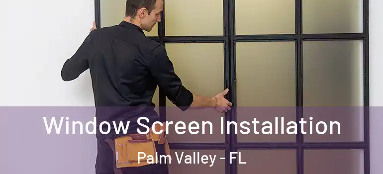 Window Screen Installation Palm Valley - FL